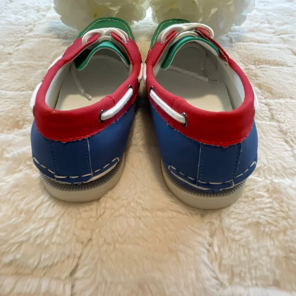 Club Room Elliott Blue/Green Boat Shoes NWT NIB